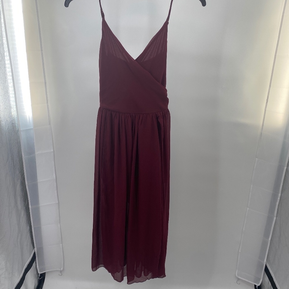 Wine Romper Midi Size Small NWT
